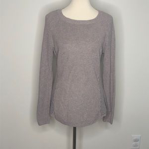 Nic+Zoe Tan & Black Fitted Pullover Sweater